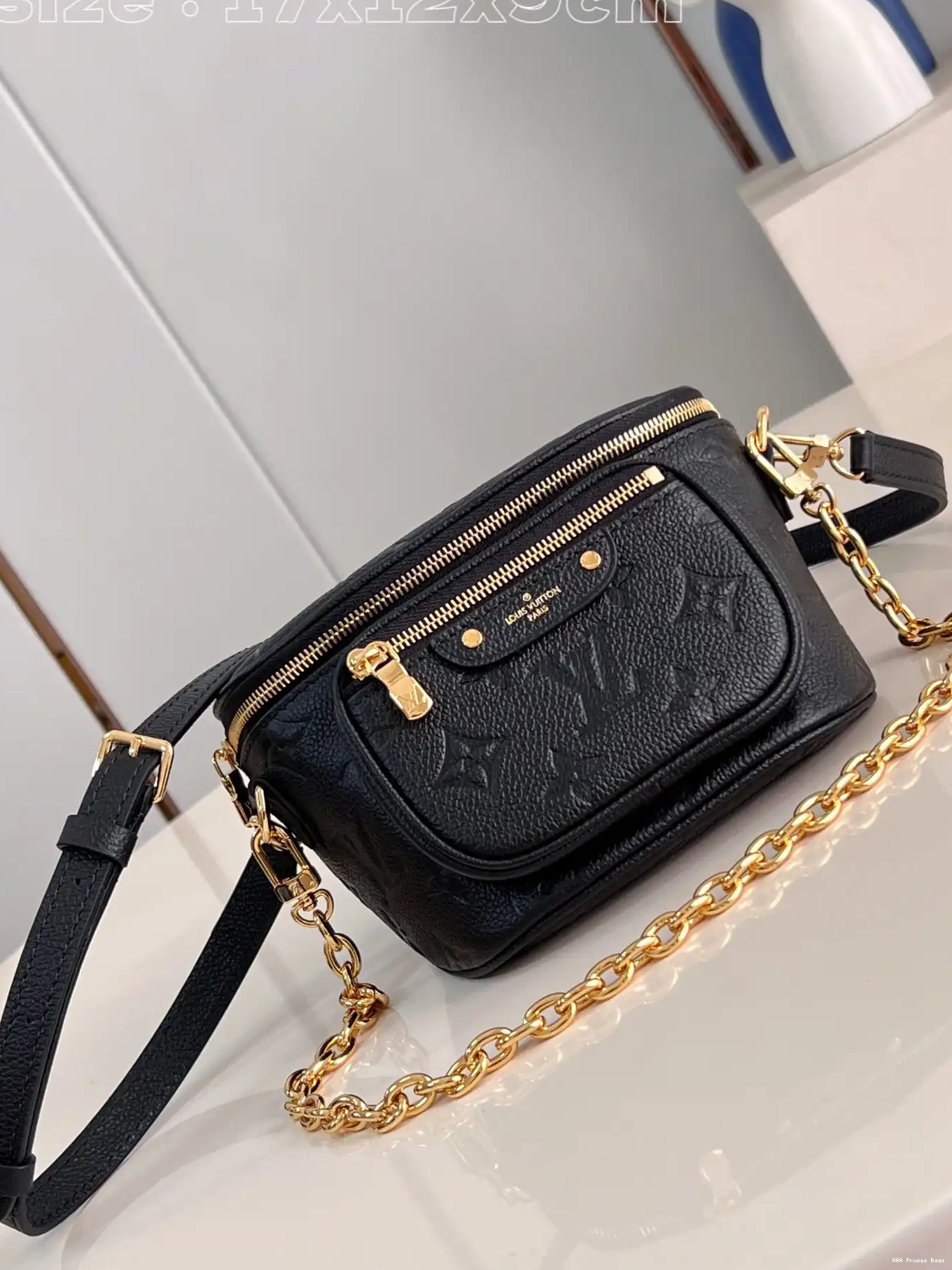 AAA Pruses Bags VUITTON MINI BUMBAG-17-12-9.5CM LOUIS 0613